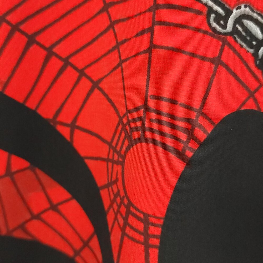Vintage Spiderman Shirt Men's Large Black Red Button Front Changes Marvel 00s - Picture 9 of 9